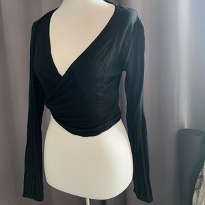 Black Brandy Melville wrap top